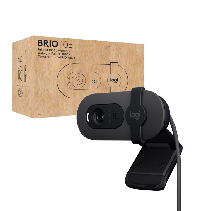 LOGITECH BRIO 105 FULL HD 1080P WEBCAM - GRAPHITE